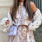 ZARA  Cream and Brown Paisley Mini Dress Size Small Photo 0