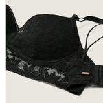 Victoria's Secret NWT PINK Black Lace Bralette Push Up Padded Underwired Bra XL Photo 2