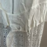 For Love & Lemons  Dress Lovebird Lace Midi White Neutral Bridal Vacation Casual Photo 5