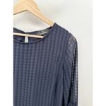 Lulus Blue Printed Long Sleeve Bell Cuff Mini Dress Women's Size Medium M Photo 3