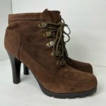 Ralph Lauren LRL  Womens size 11 Chunky Lace Up Suede Heeled Lace Up Ankle Boots Photo 14