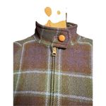 Pendleton 1980s  Green & Navy 100% Wool Vintage Front Zip Coat Women size Medium Photo 4