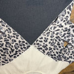 Mystique Boutique Leopard Print Colorblock Women's Top size large new Photo 1