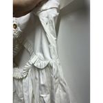 Kika Vargas NWT Mabel Cutout Stretch Cotton Midi White Dress Women's Size Small Photo 9