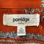 Anthropologie PORRIDGE  Women’s Sz M Orange Paisley Puff Sleeve Full Skirt Dress Photo 6