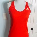 Adidas  Orange Racerback Athletic Workout Casual Tank Top Size Small Photo 0