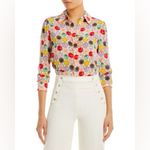 Alice + Olivia Dinner Party Floral Print Button-Down Shirt Size Small Photo 2