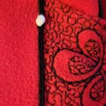 Vintage Fleece Housecoat Robe Loungewear Retro Red & Black Zip Up Women's M Size M Photo 4