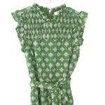 Greylin  Womens Embroidered Eyelet Smocked‎ Ruffle Tie Waist Jumpsuit Size Medium Photo 1