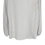 White House | Black Market WHBM White Polka Dot Long Sleeve Button Blouse size 8 Long Sleeves Top Photo 8