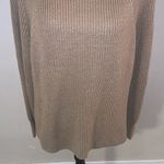 Jessica Simpson Knit Sweater Women's Large Tan Brown Crewneck Photo 2