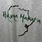 Hanes Vintage Hakuna Matata Kenya T-Shirt Beefy Large Gray Africa Map Unisex Fit Photo 15