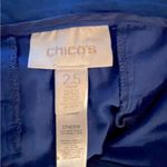 Chico's  Size 2.5 & 14 Crop Cargo Pants Blue Stretch Pockets Athleisure Gorpcore Photo 3