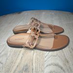 Vionic  Alvana Women’s Tan Leather Slip On Sandals Geometric Cage Cutout Size 10 Photo 1