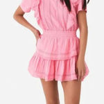 Love Shack Fancy  Natasha Dress in Vivid Pink Size Small Photo 0