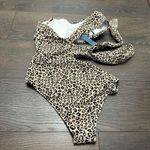 Women’s Large Leopard Side Tie Bikini One Piece Photo 2