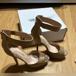 Dream Paris NWB Stiletto nude heels ankle strap platform peep toe women 8 Photo 4