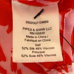 Veronica Beard  Vibrant Red and Pink Ashlynn Button Down Top Silk/Viscose Photo 9