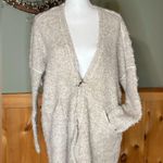 Free People  Boucle Slouch Cardi (Cardigan) two pockets three big snaps oversized Photo 0