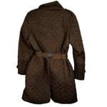 Cole Haan Brown Quilted Belted Coat Medium Photo 1