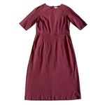 LK Bennett  Liya Dress Cabernet Red Sheath Fitted 3/4 Sleeves Size 4 Women's Photo 2