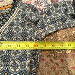 Jolt  Women's Blue Tie Neck 3/4 Bell Sleeve Peasant Top Photo 8