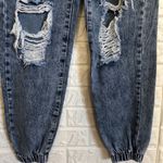 SheIn high rise front distressed acid washed jogger jeans size M (6) Photo 2