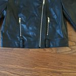 Forever 21 Vegan Leather Puff Sleeve Moto Jacket  Women's Size XS Biker Like New Photo 5