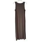 Eileen Fisher Scoop Neck Jersey Midi Dress Bark Brown Size S Photo 4