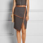 Jonathan Simkhai grey pinstripe leather Photo 10