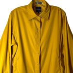 Faconnable polyester‎ nylon button up shirt jacket size large dry clean only Yellow Photo 1