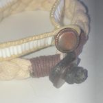 Lot of 2 Off White & Shell Beaded Rope Boho Bracelets Photo 1