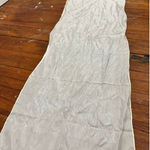 White Vintage Elegant Paisley Detail Textured Satin Hand Rolled Bridal Scarf Photo 0