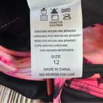 Calypso Cove Pink Floral Print Black Swim Dress Size 12 NWOT Photo 12