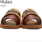 Chloé Chloe brown woven woody flat mule slide $600 CROCHET DESIGNER BOHO LUXURY fall Photo 3