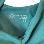 Aerie OFFLINE By Real Me Low Key Longline Sports Bra Small Fresh Teal NWT Gym Photo 4