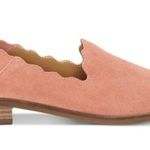 Lucky Brand Women’s 8 Chaslie Suede Flats Pink Scalloped Loafers Slip On Shoes Photo 0