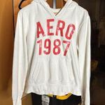 Aeropostale  Cotton Blend Aero 1987 Coral Crackle Lettering Waffle Hood Size XL Photo 0