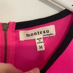 Monteau NEW NWT Neon Pink w/ Black Trim Sleeveless Mini Scuba Fit & Flare Dress Photo 5