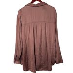 Anthropologie  The Brielle Relaxed Buttondown Blouse in warm smoke sz XL Photo 3