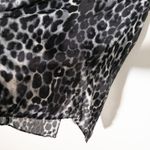 EXPRESS Sleeveless Top Animal Print Black Gray Women's Medium Blouse Shirt Photo 4