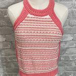 BCBGeneration  Pink and Cream Knit Halter Top Photo 0