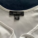 Karen Kane White Boho 3/4 Sleeves Teardrop Necklace Blouse Tunic, size 2XL Photo 6
