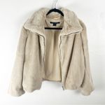 French Connection  Faux Fur Full Zipper Long Sleeves Pockets Lined Jacket Medium Photo 4