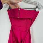 NBD Revolve X NAVEN Bright Barbie Pink Boned Bodice V Cut Mini Dress Sz Medium Photo 10