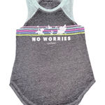 Awake  women's grey "No Worries" Lion King graphic tank top size small Disney Photo 0