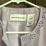 Alfred Dunner Women's Size 8 Open Front Blazer Purple Lilac Faux Suede Photo 1