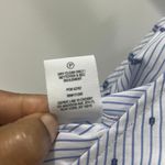 Derek Lam  10 CROSBY White Blue Striped Embroidered Pin Dots V-Neck Dress 6 Photo 6