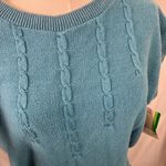 Vintage Inner Visions Ship'n Shore Blue Cable Knit Sweater Vest L USA New Preppy Size L Photo 5