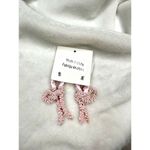 Free People NEW  Brandy Bow Dangles Earrings Beaded In Pink Elegant Femme Funky Photo 2